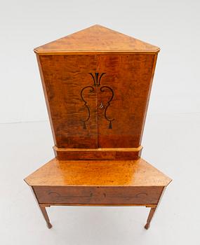 HÖRNSKÅP, art déco, 1930-tal.