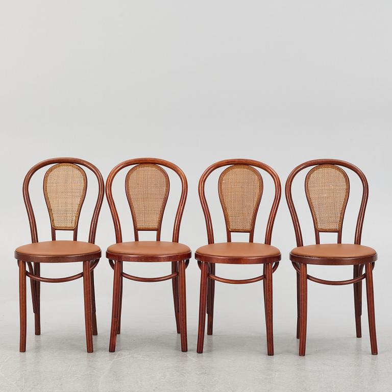 A set of four chairs, late 20th century.
