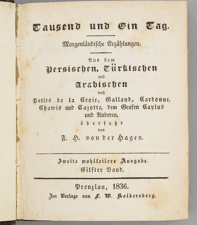 Sagosamling 1836, proveniens: Rääf (6 vol).