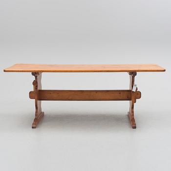 A 19th century trestle table.