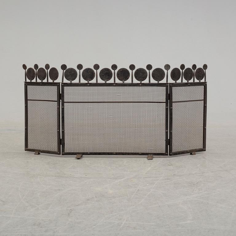 BERTIL VALLIEN, an iron fire guard from Boda Smide, 1960's.