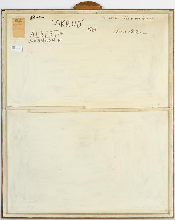 Albert Johansson, mixed media on panel, signed and dated 1961 verso.