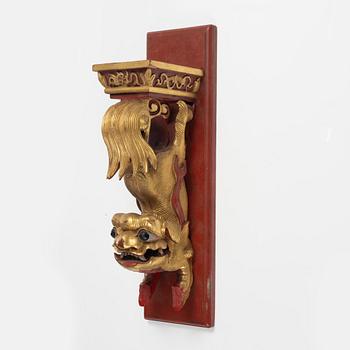 A Chinese decorative wooden console, 20th  entury.