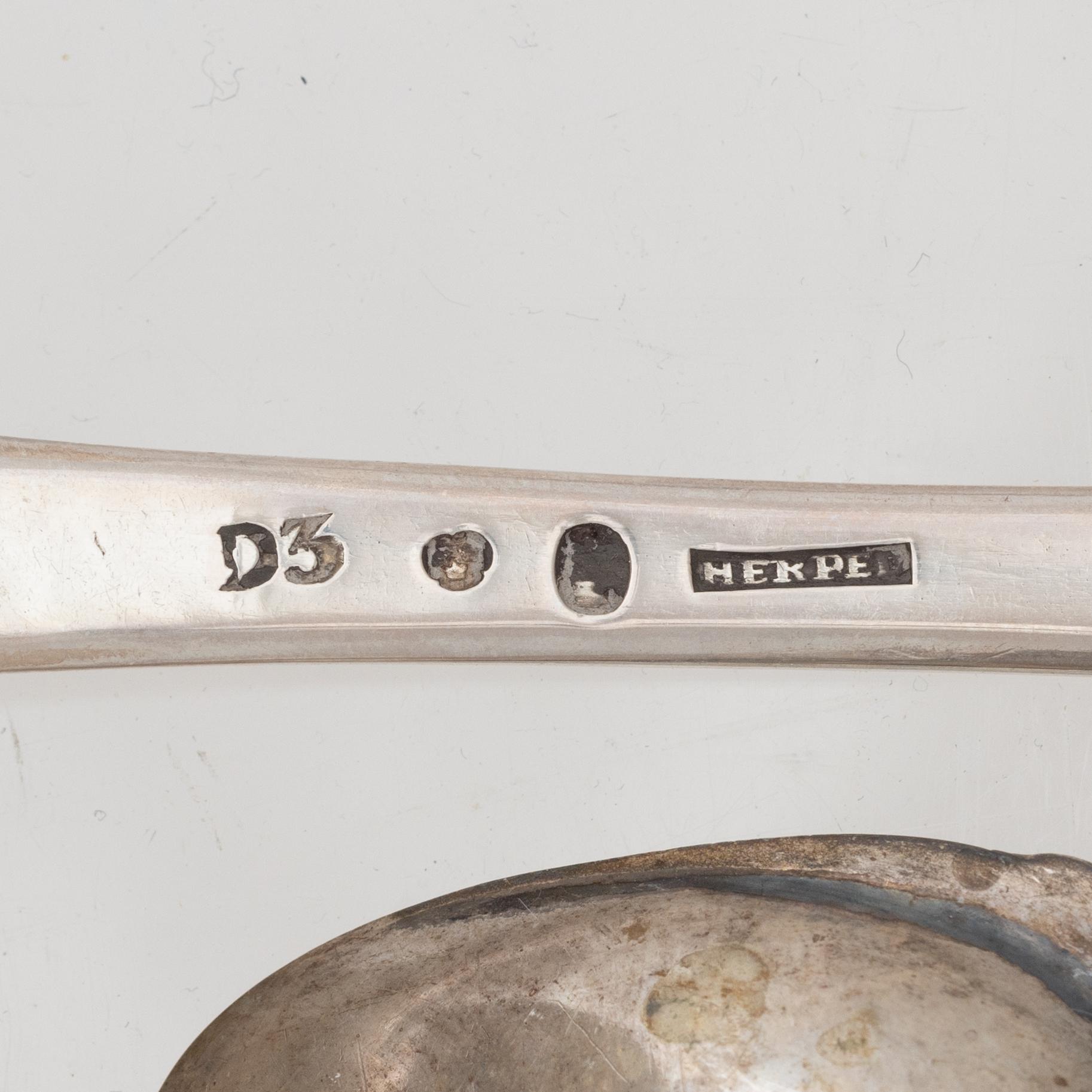 Cutlery, 9 pieces, silver, 19th-20th century.