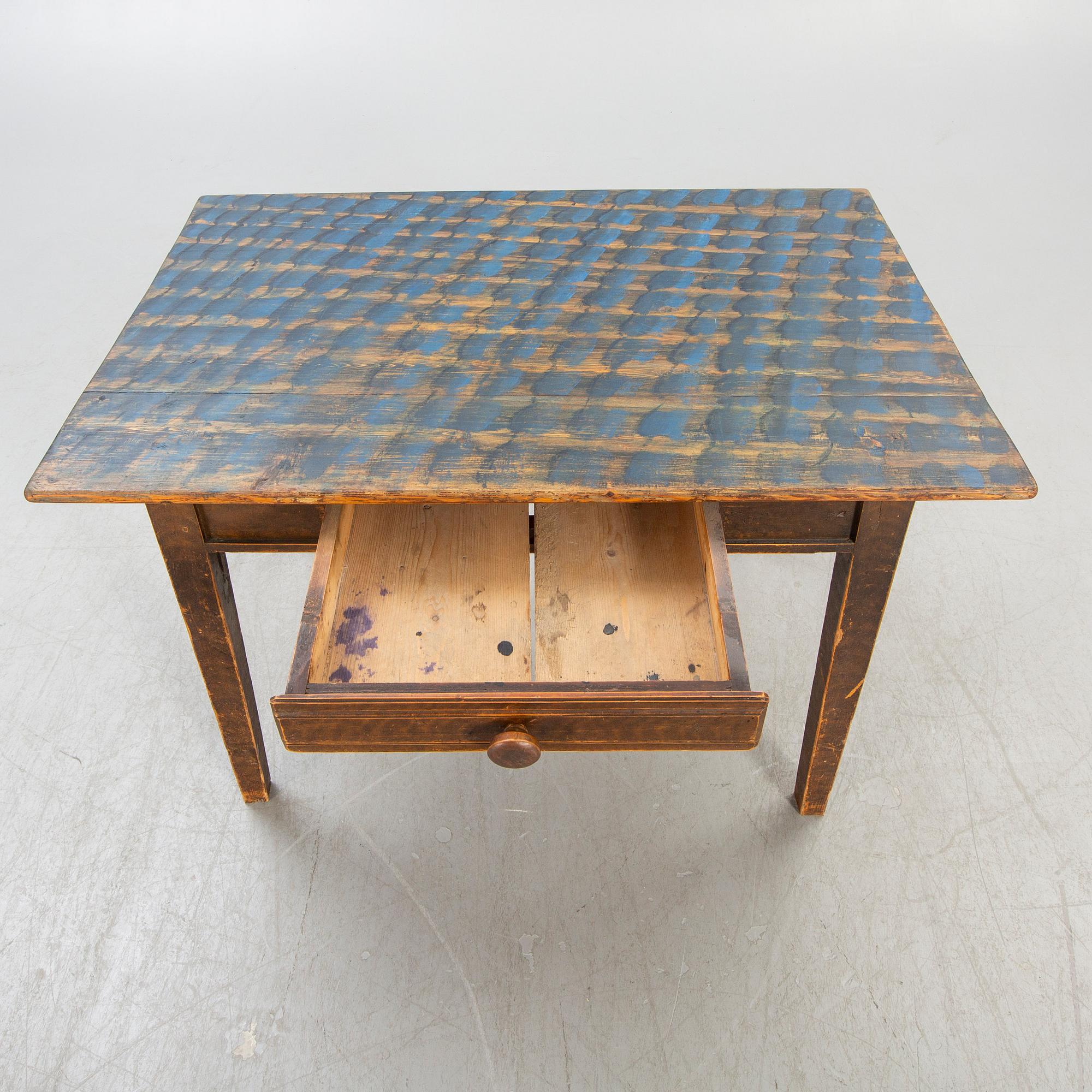 A painted late 19th century Swedish table.