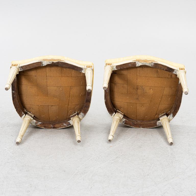 Chairs, 4 pcs, Gustavian style, around 1900.