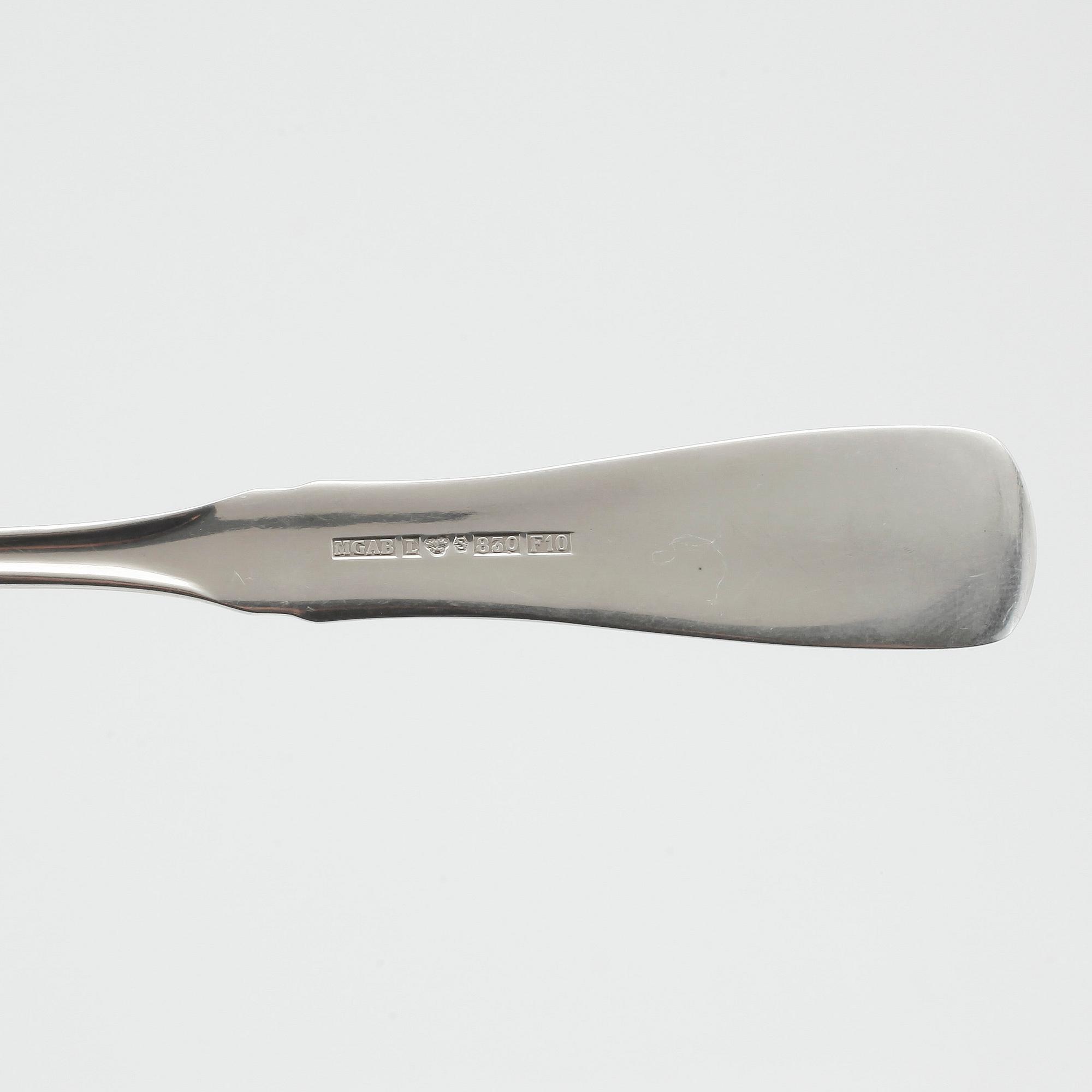 BESTICKSERVIS, 45 delar, silver, "Uppsala", Lidköping 1959 - 1980. Vikt exkl knivar ca 1215 gram.