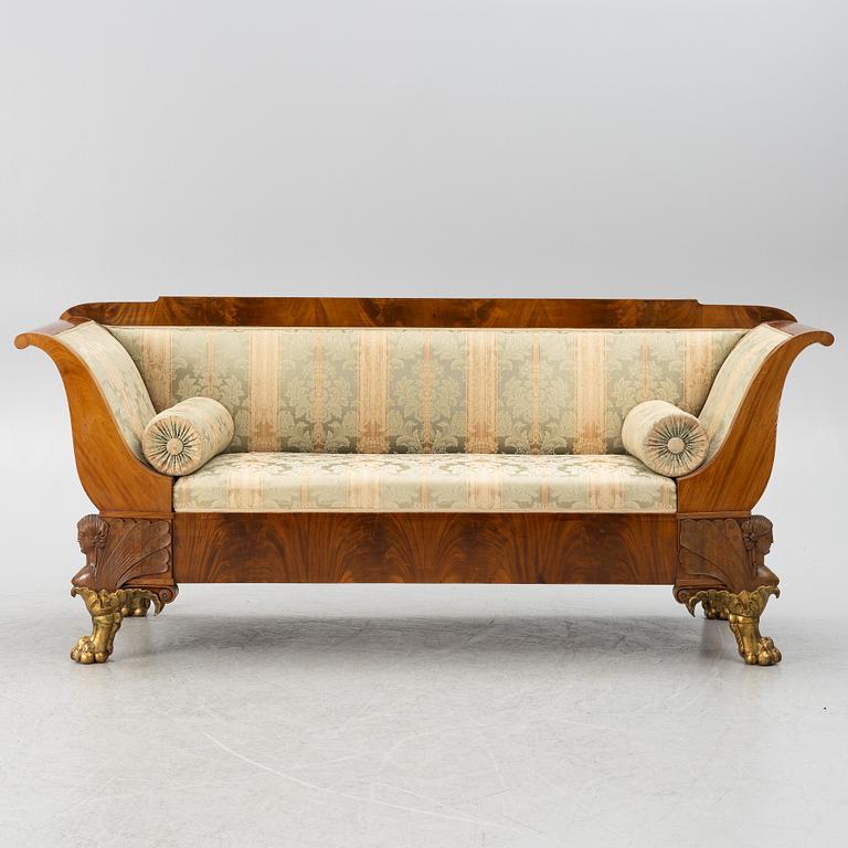 Empire, An Empire sofa, first half of the 19th Century.