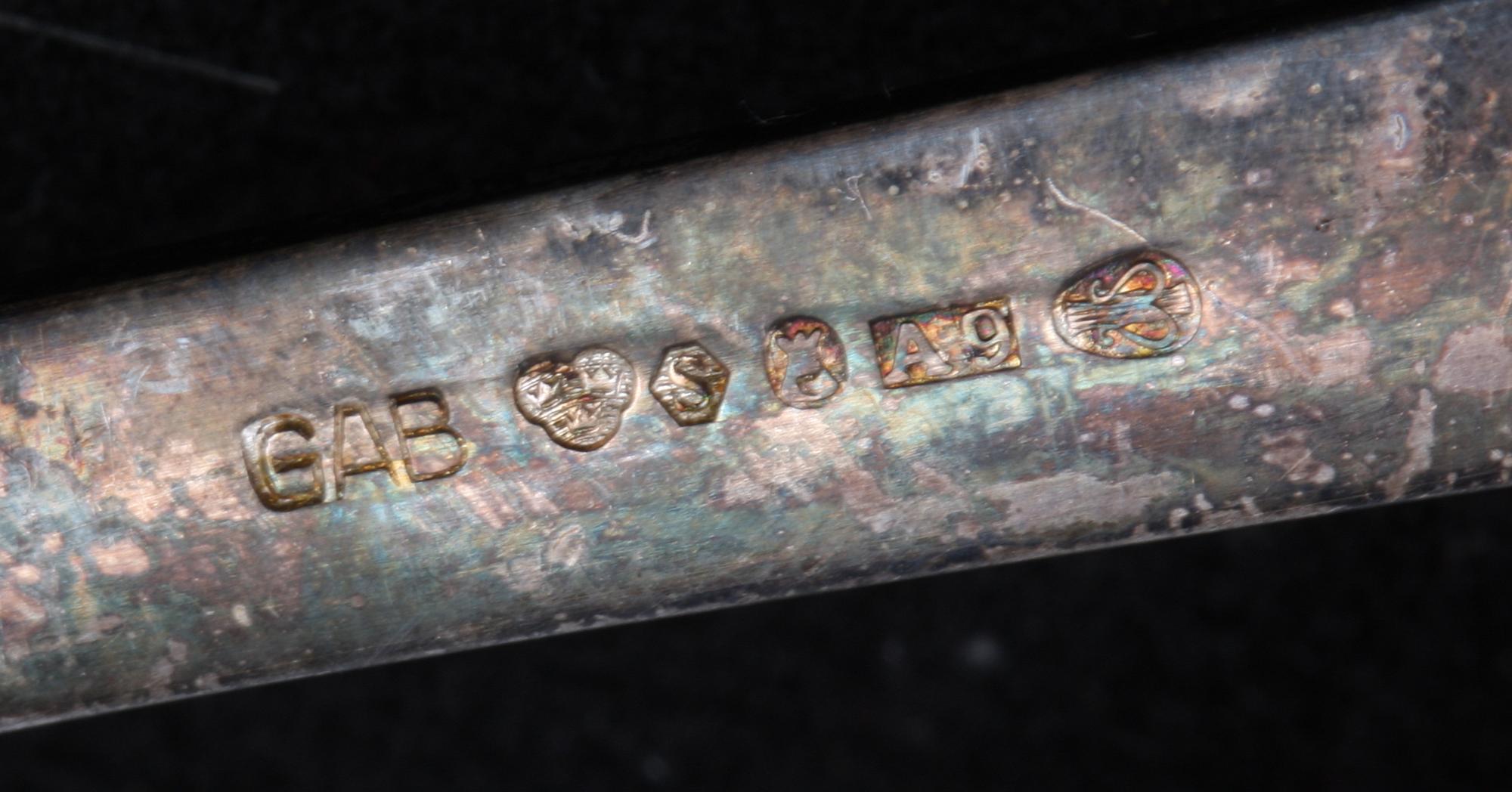 MATSKEDAR, 6 st, silver, GAB samt okända stämplar. 1900-tal.