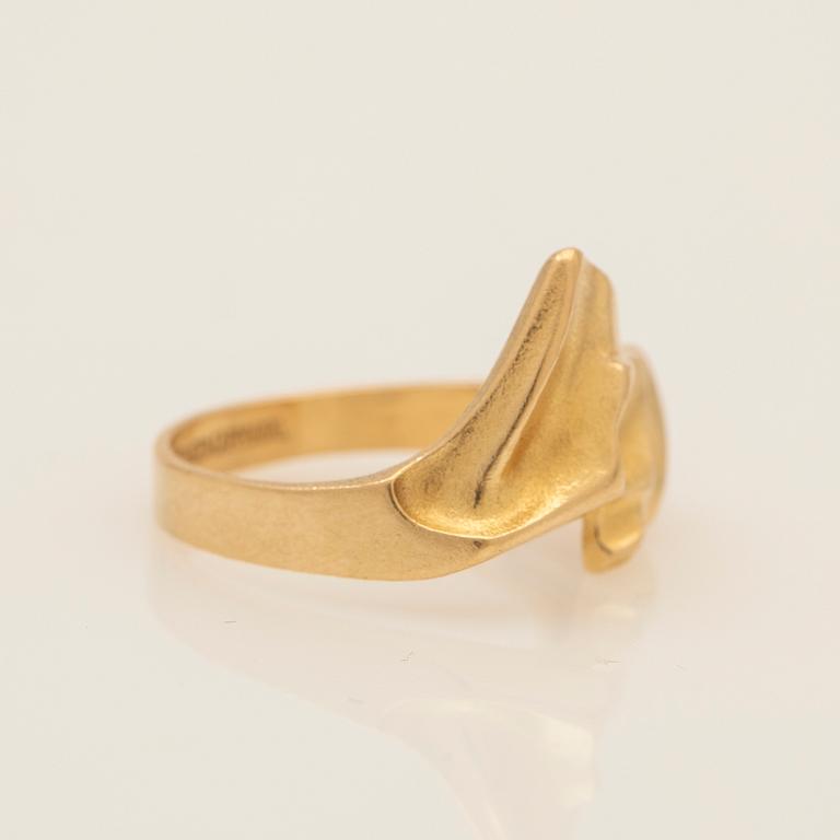 Björn Weckström, ring, 18K gold, Lapponia, Finland.