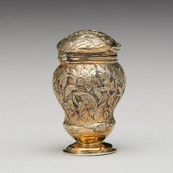 Hans Petter Vogt, luktdosa, silver, (verksam i Kristianstad 1752-1804). Rokoko.