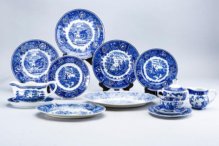 Reinhard Richter, servis, ca 76 delar, "Masema", Arabia flintgods Finland 1941-64.