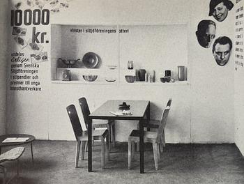 Swedish Modern, a set of four chairs, 1930s.