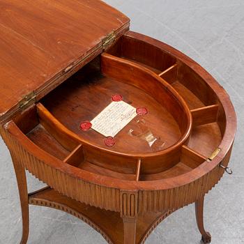 A late Gustavian sewing table by Christian Linning, (Stockholm 1779-1801).