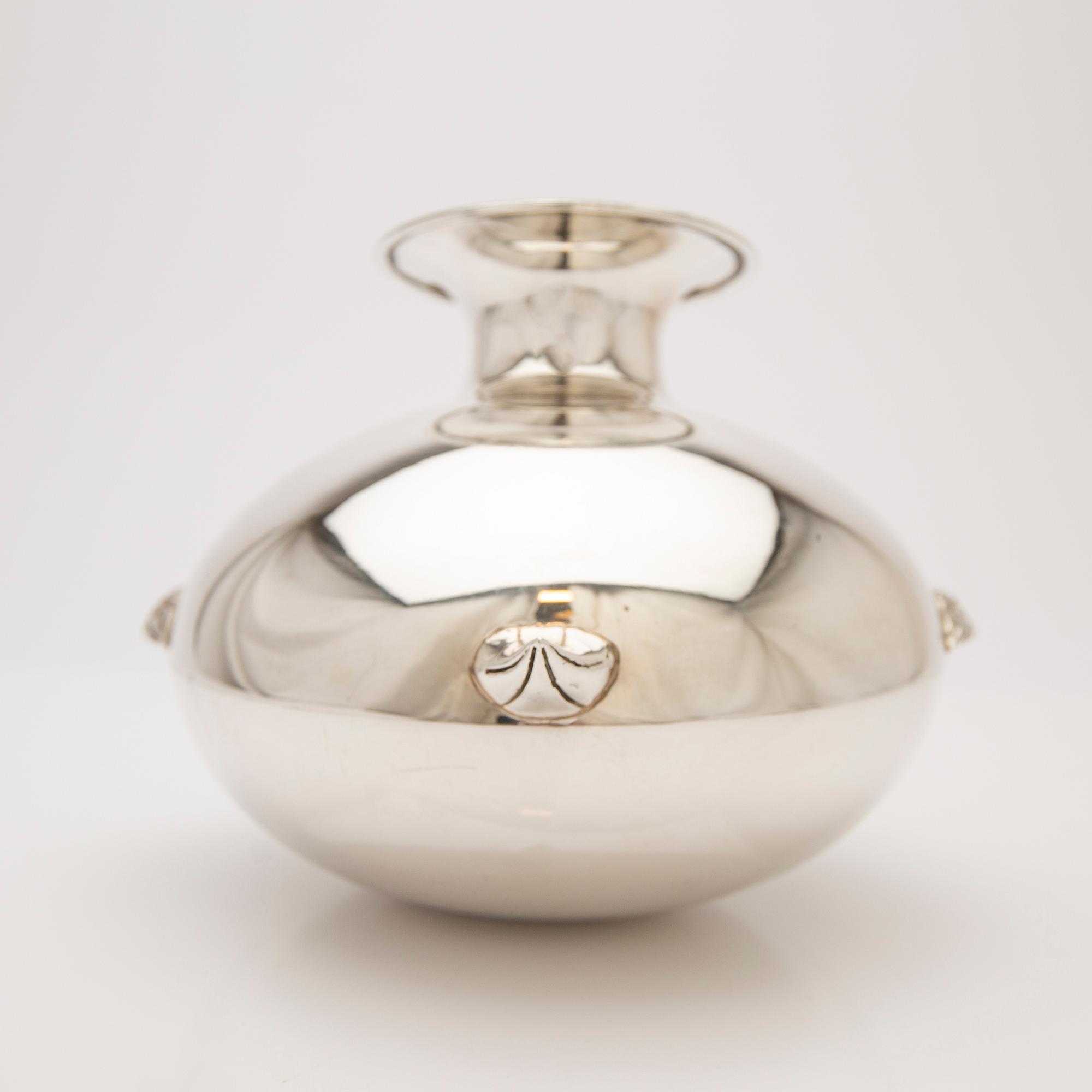Decanter, sterling silver, Mexico.