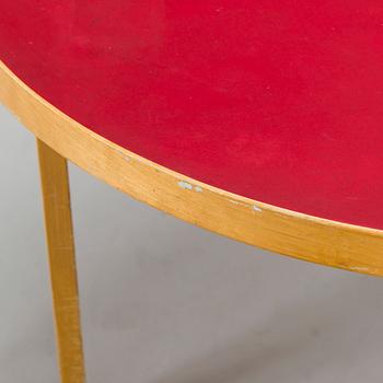 Alvar Aalto, bord, modell 90A och stolar, 3 st, modell 69, Artek 1960-tal.