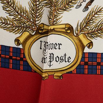 Hermès, two silk scarves.