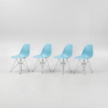 Charles & Ray Eames, four 'Plastic Chairs DSR', Vitra.