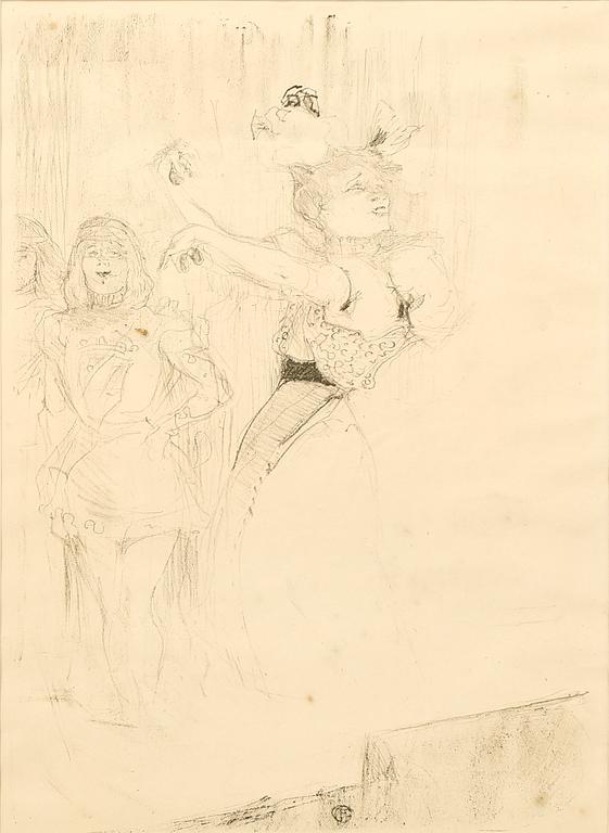 Henri de Toulouse-Lautrec, lithograph printed signature.