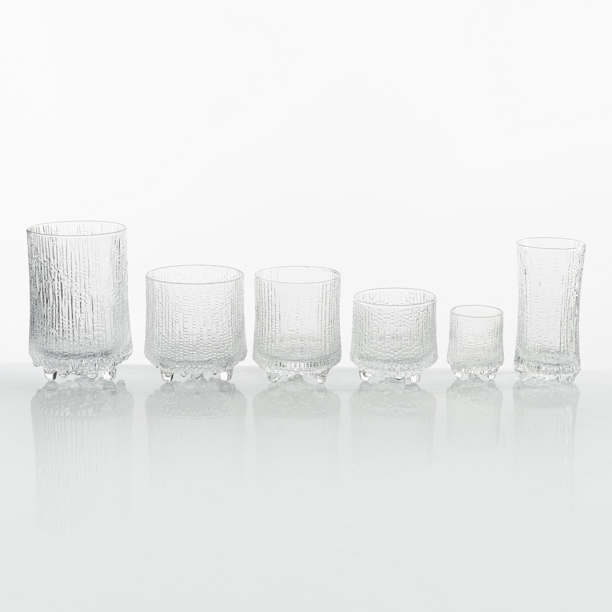 Tapio Wirkkala, glasservis, 50 delar, "Ultima Thule", Iittala, Finland.