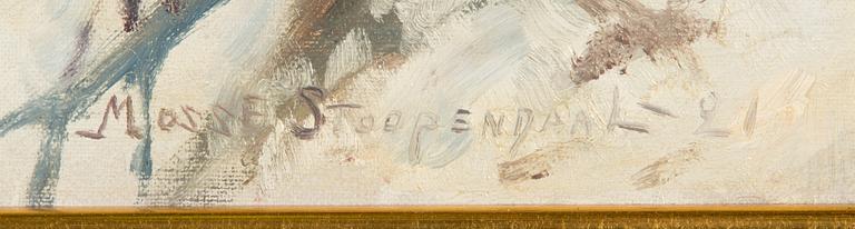 Mosse Stoopendaal, oil on canvas, signed and dated-21.