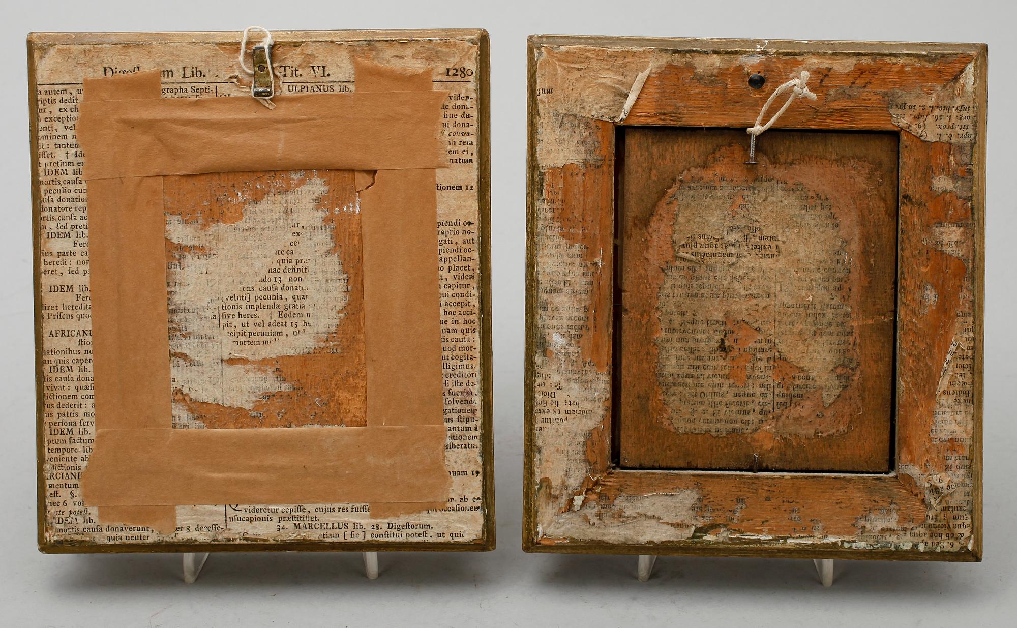 MINIATYRER, 2 st, 1800-/1900-tal.