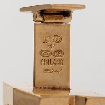 Björn Weckström, manschettknappar "Klippiga bergen", 14K guld. Lapponia 1970.