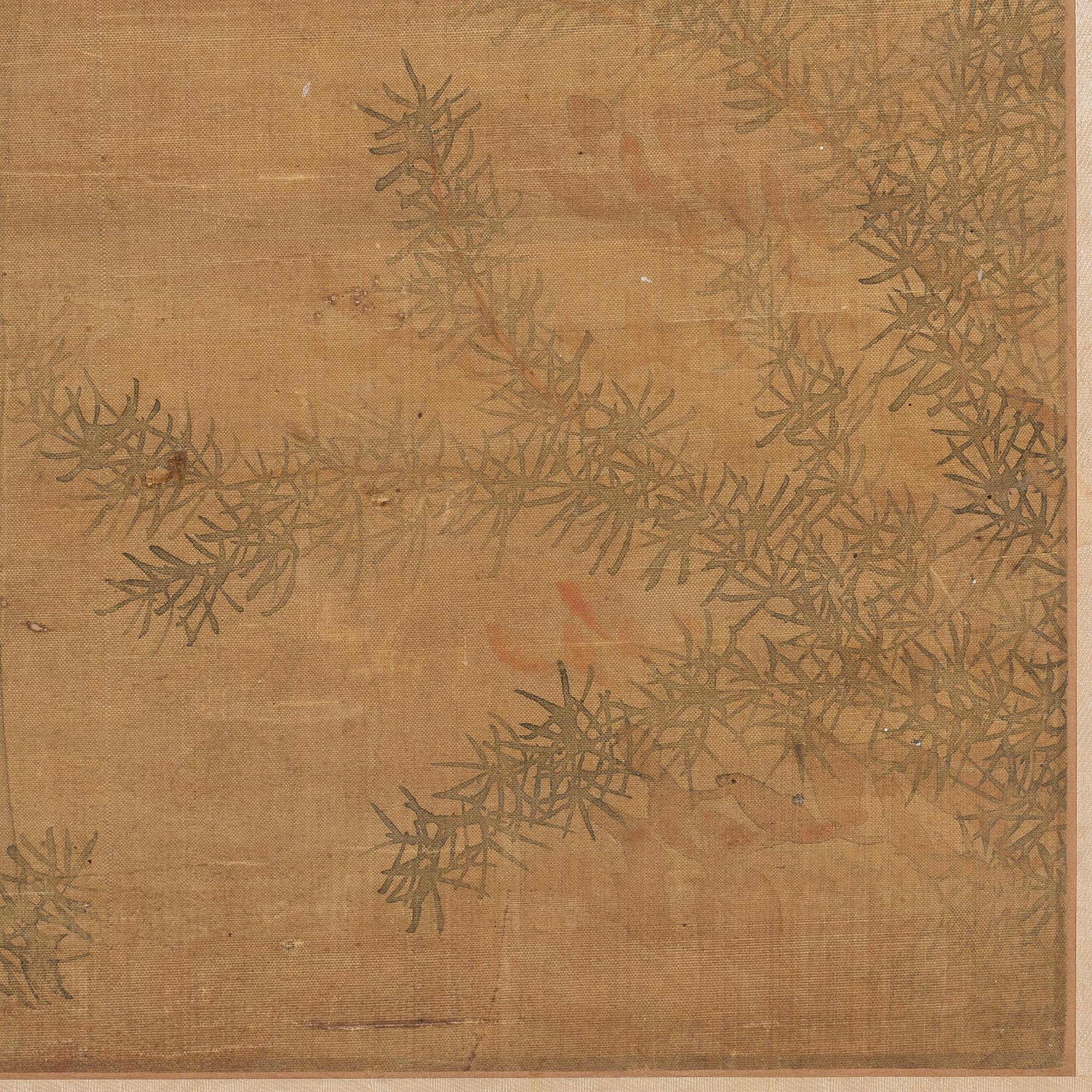 MÅLNING, lotus blommor i Songstil, i Yun Shouping (1633-1690) stil, Qingdynastin (1644-1912).
