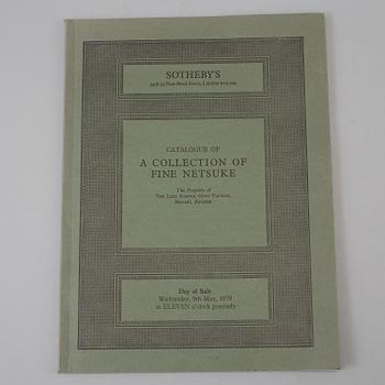 A set of five books about Netsuke, and a catalog.