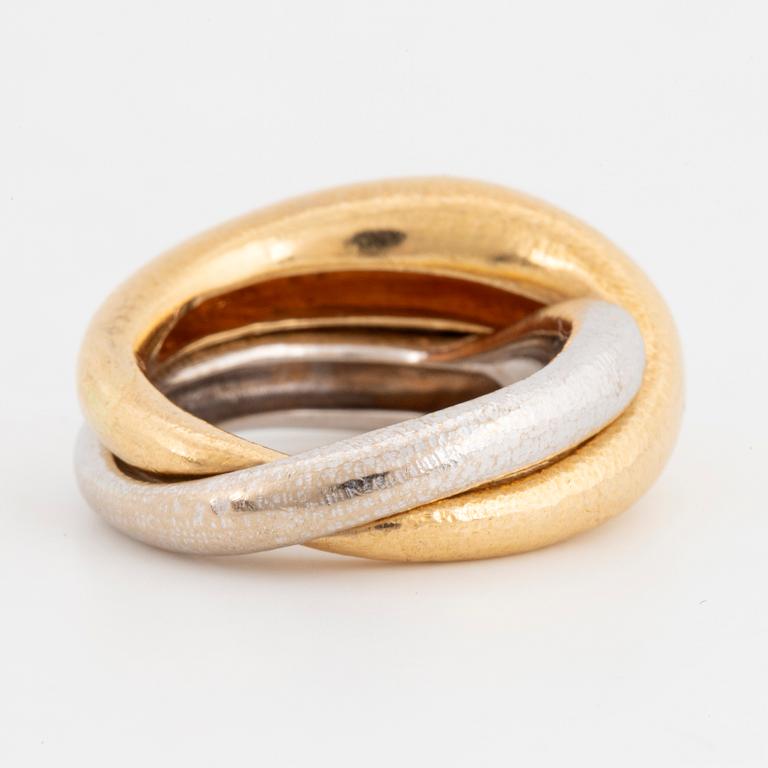 Ole Lynggaard ring 18K gold and white gold "Fidelity".