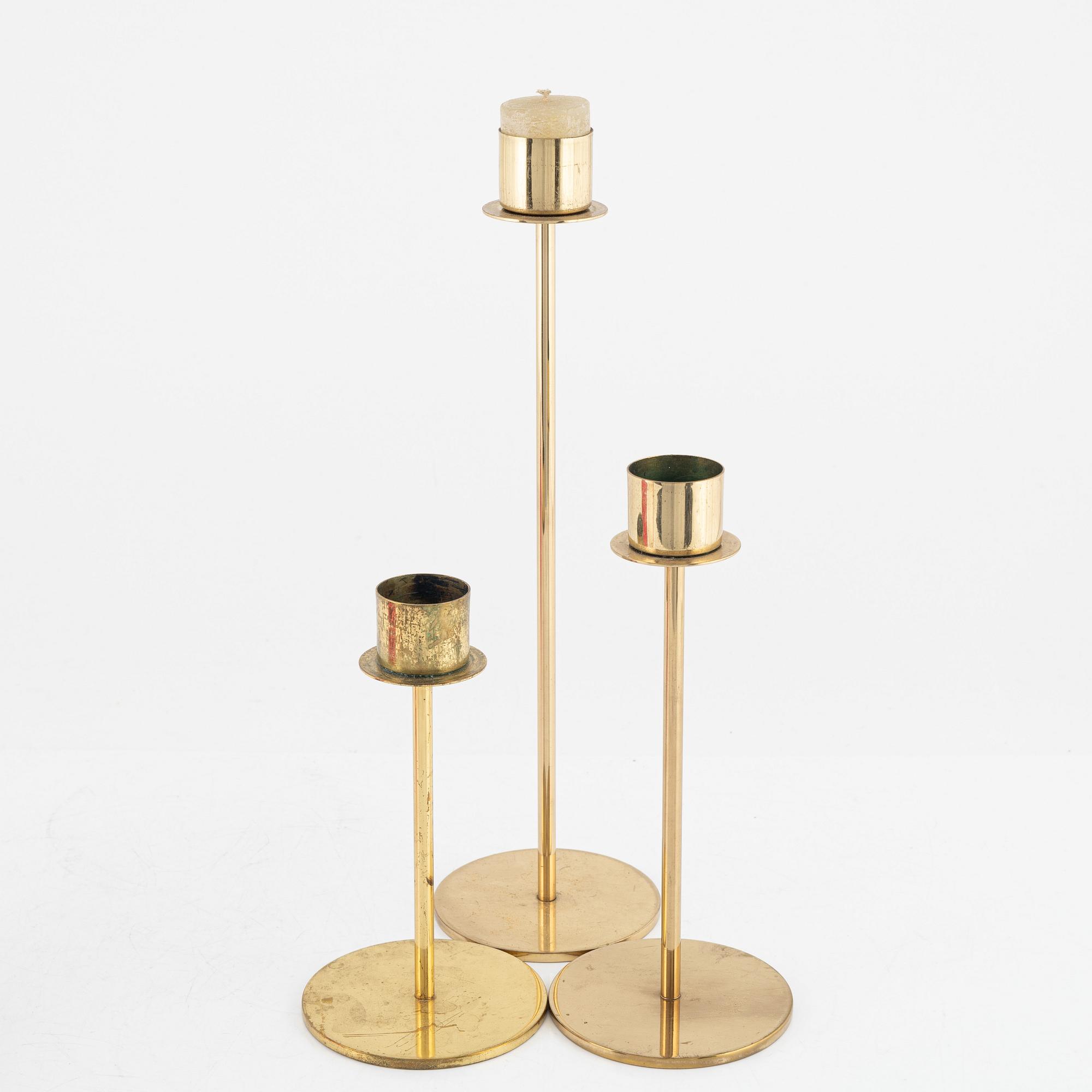 Hans-Agne Jakobsson, three candle holders, Markaryd.