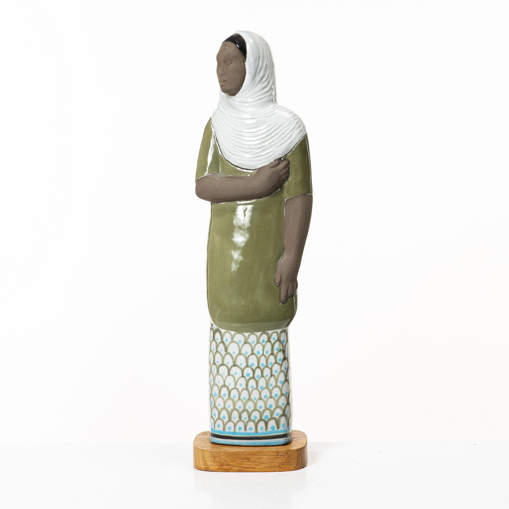 Mari Simmulson, a stoneware figurine, Upsala-ekeby, Sweden.