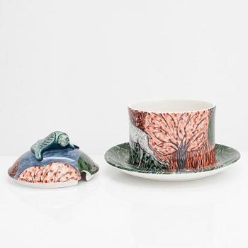 Dorrit von Fieandt, terrin, "Hubertus"-serien, Pro Arte 1994, Arabia Finland.