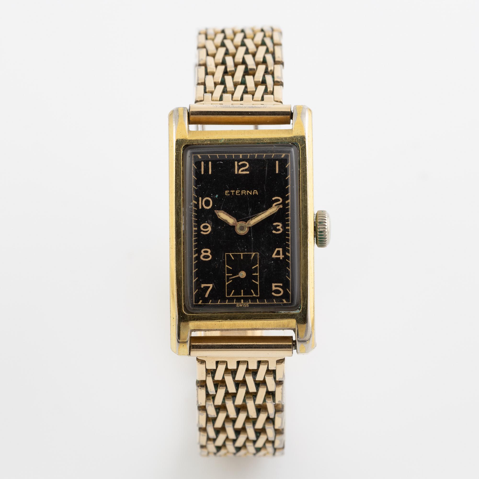 Eterna, "Tank", wristwatch, 22 x 38 mm.