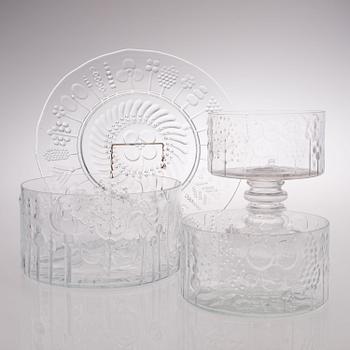 OIVA TOIKKA, FYRA DELAR. "Flora". Iittala. Formgivna 1966.