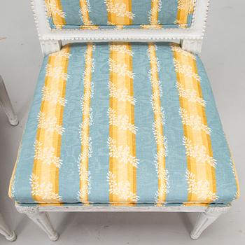 Two early 19th century late Gustavian chairs.