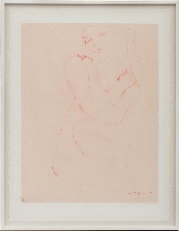 ANNE GRETE ANSHELM, teckning signerad och daterad -69.