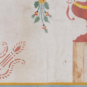 a traditional swedish wall painting, 19th century.