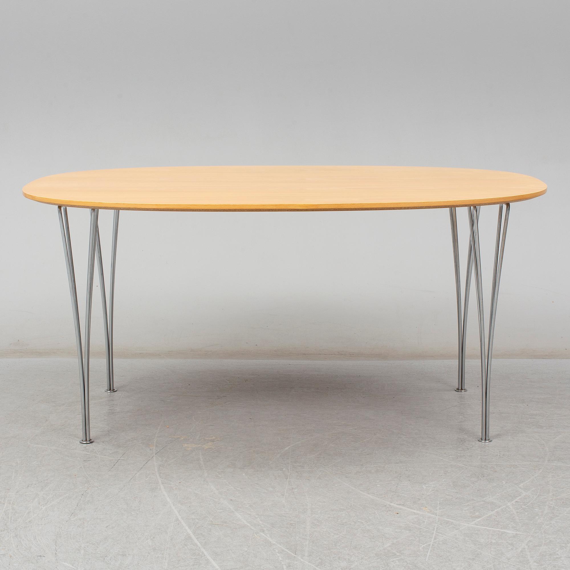 BRUNO MATHSSON & PIET HEIN, a "Superelips" table, Fritz Hansen, 1984.