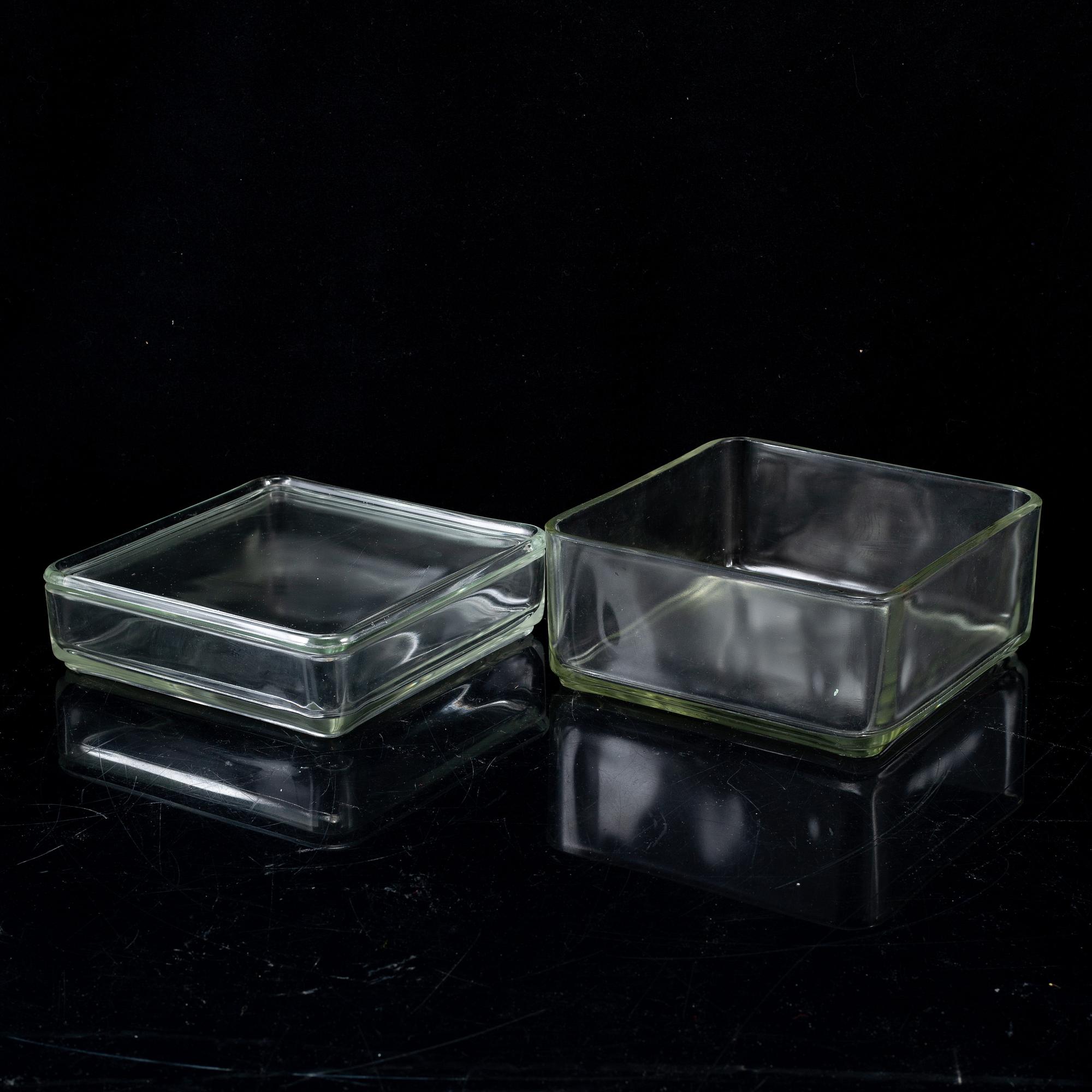 WILHELM WAGENFELD, glas, "Kubus", Vereinigte Lausitzer Glaswerke, Tyskland.