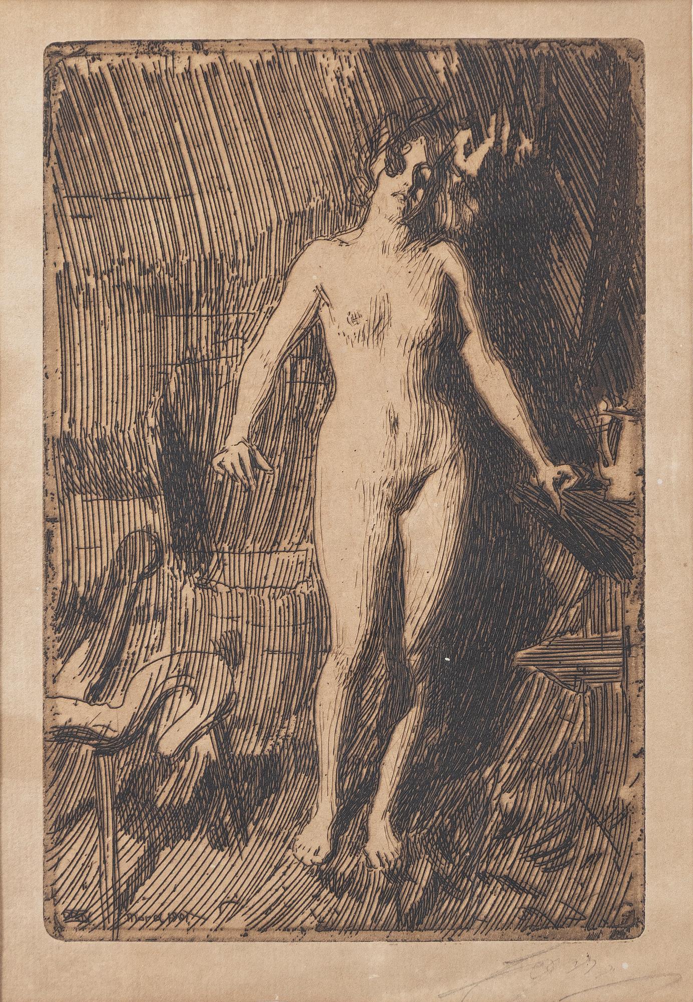 Anders Zorn, "Stående modell".