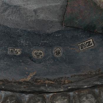 Pehr och Adolf Zethelius, kandelabrar, ett par, silver, Stockholm 1797 och 1824. Empire.