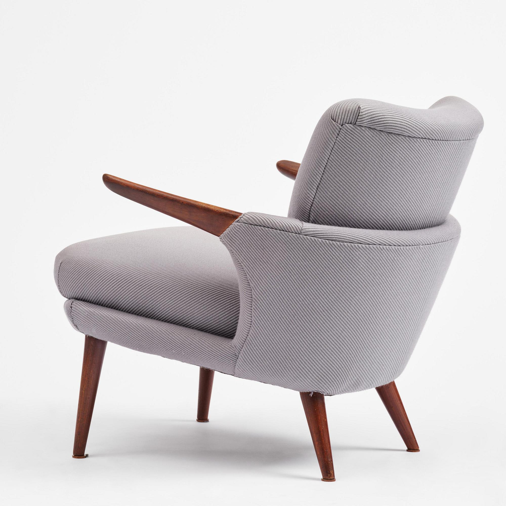 Ib Kofod-Larsen, a rare armchair model 423, Christensen & Larsen, Denmark, 1950s.