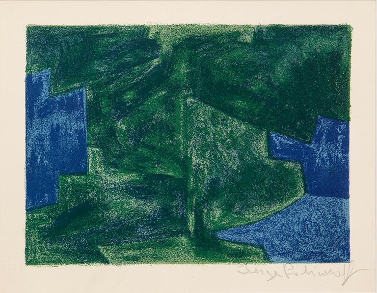 Serge Poliakoff, "Blue and Green Composition".