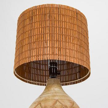 Bordslampa, stengods, tillverkare Kera 1900-talets mitt.