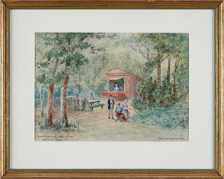 FRITZ AHLGRENSSON, akvarell, sign o dat 1902.