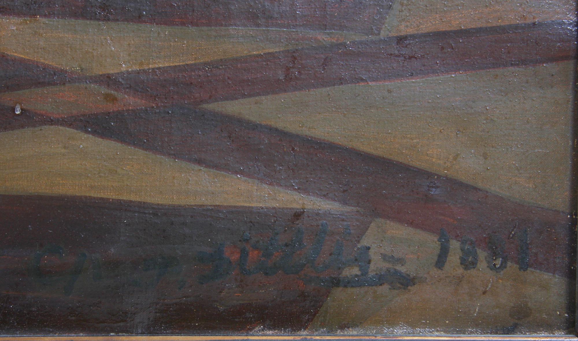 OKÄND KONSTNÄR, olja på duk, copy. Dillis 1881.
