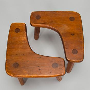 A pair of 1960/1970s stools, Finland.