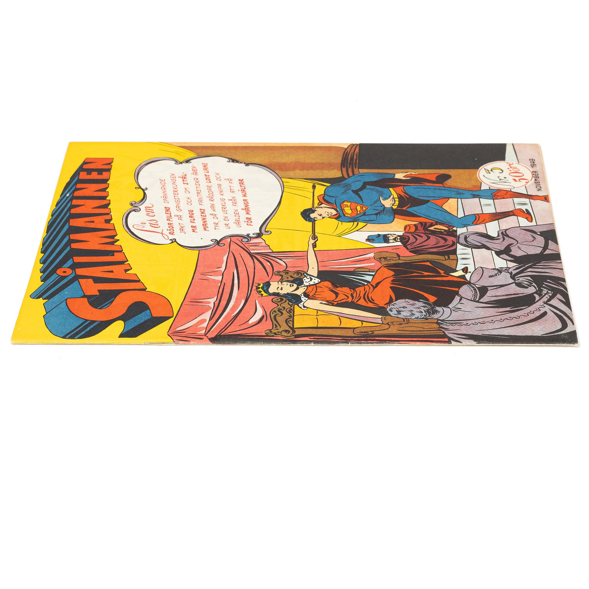 Comic book, “Stålmannen”, No. 3, 1949.