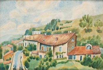 374. Josef Frank, a watercolour of a Southern European landscape, not signed.